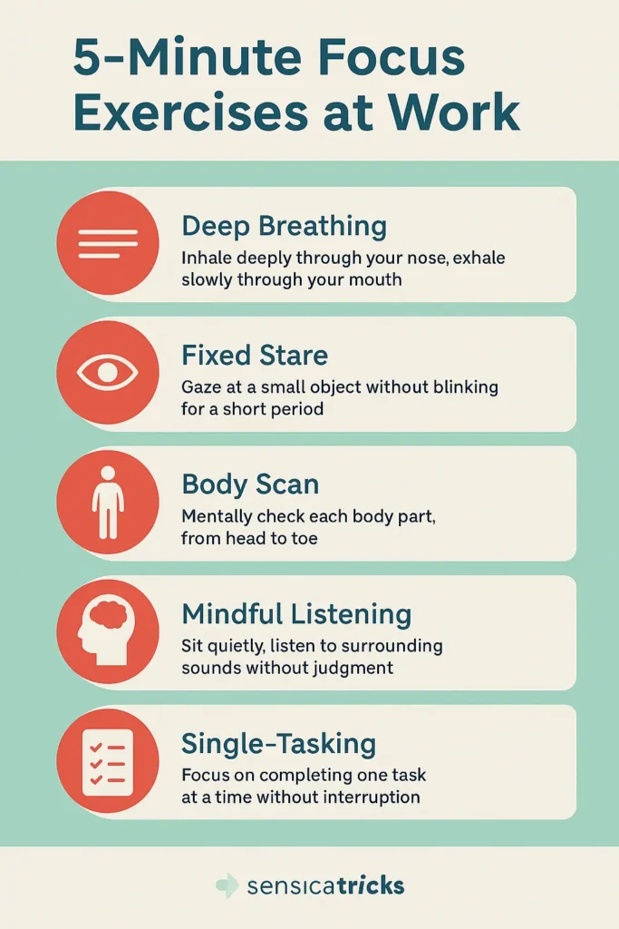 When and How Often to Do These Focus Exercises