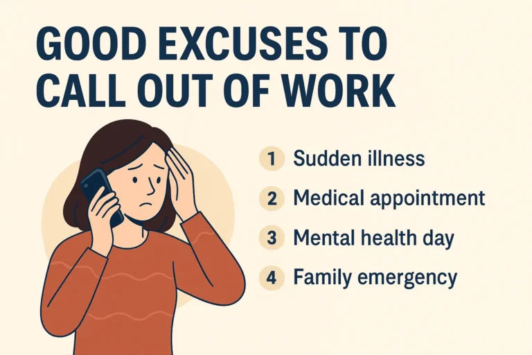 Good Excuses to Call Out of Work
